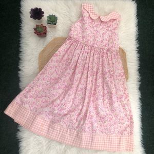 Vintage Laura Ashley Floral Dress Peter Pan Collar